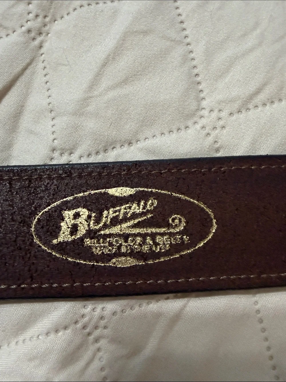 Vintage Buffalo Billfolds Leather Ranger Belt 36 with Lucchese Silver